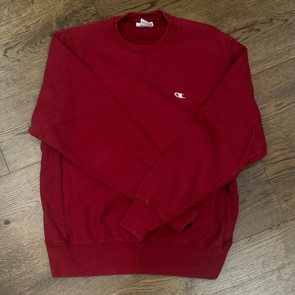Champion Red Reverse Weave Sweatshirt size medium